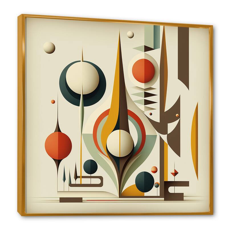 Designart "Vintage Midcentury Graphics VI" Modern Midcentury Framed